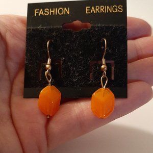 Homemade Orange Earrings